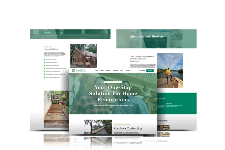 Camboia Contracting: custom WordPress website, Woodstock, ON, designed by Creative Atmosphere
