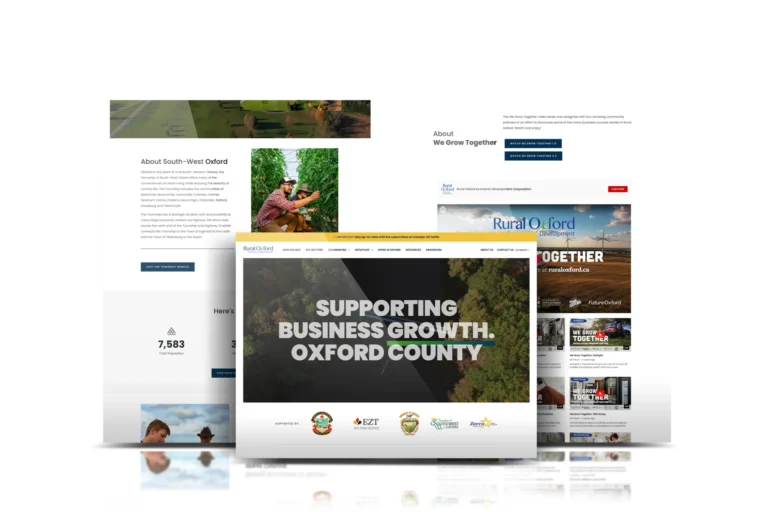 Rural Oxford EDC: custom WordPress website, designed by Creative Atmosphere