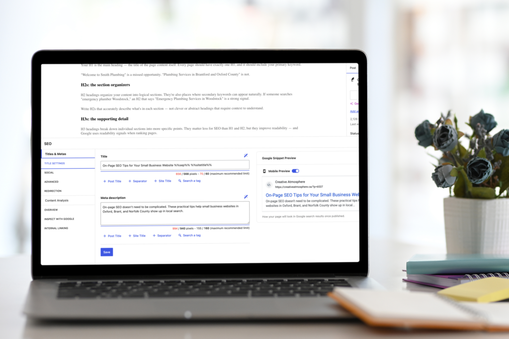 creativeatmosphere on page seo