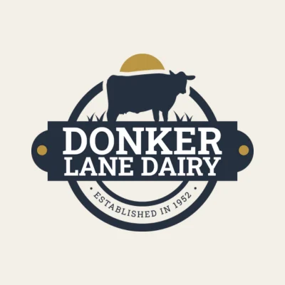 Donker Lane Dairy: main logo, designed by Creative Atmosphere