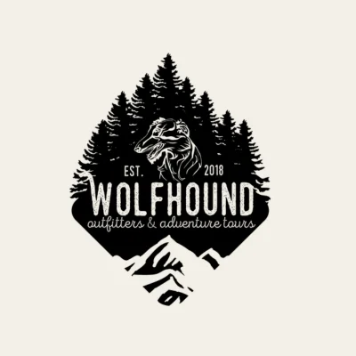 Wolfhound Outfitters: main logo, designed by Creative Atmosphere