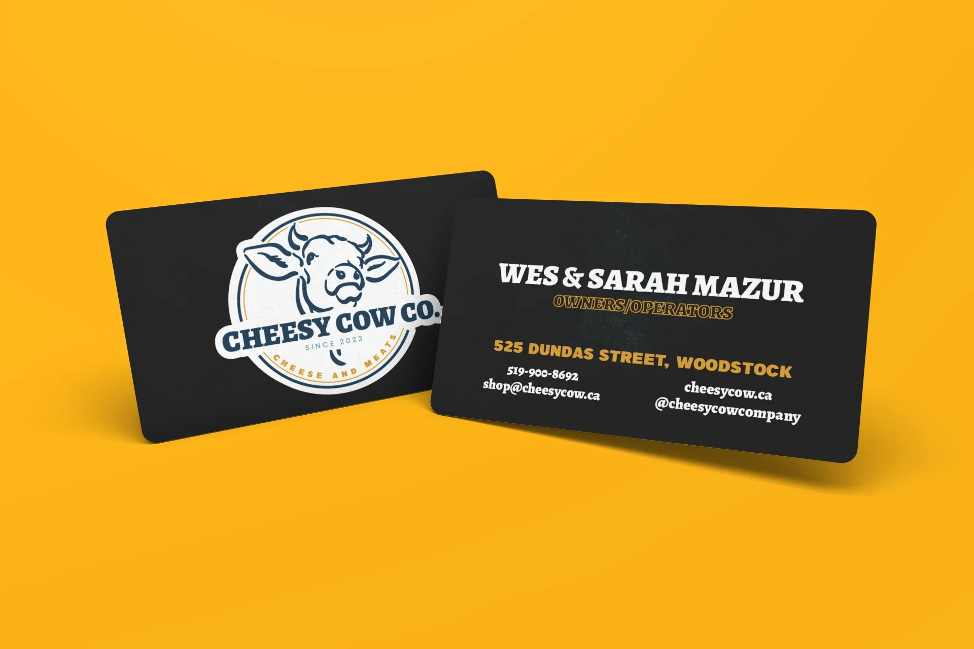 Cheesy Cow: business cards, designed by Creative Atmosphere