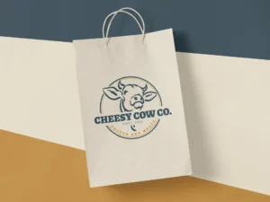Cheesy Cow Logo Mockup