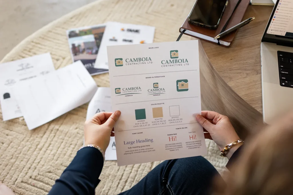 Reviewing a Camboia Contracting brand sheet