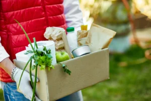 Home delivery food during virus outbreak coronavirus panic and pandemics